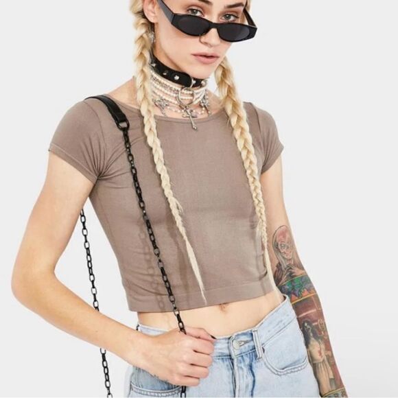 Free people Cap Sleeve tshirt Seamless Cami Tee women’s size medium - Picture 2 of 4